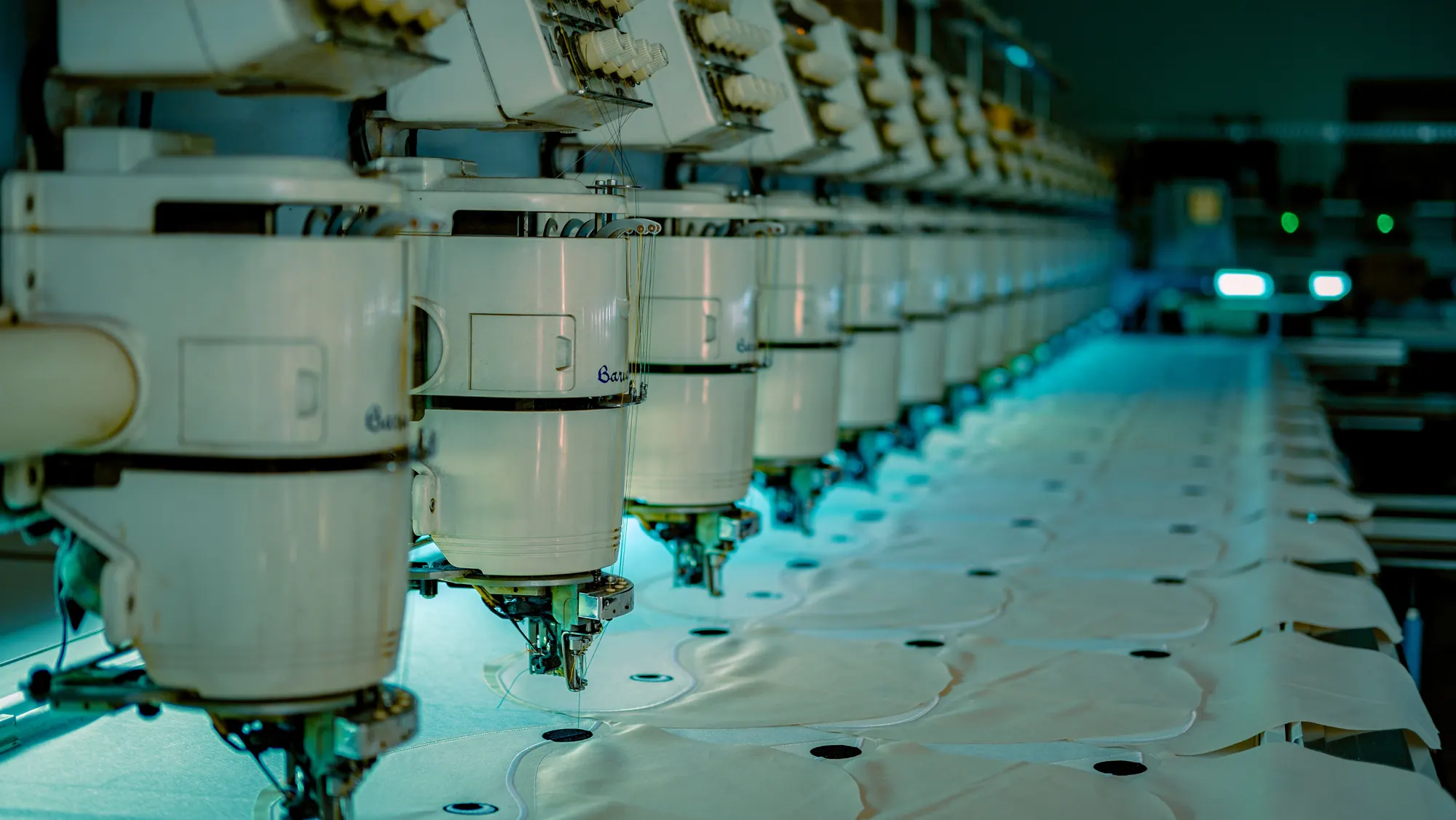 Garment production under way on the factory floor